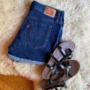 Mid Length Levi Shorts